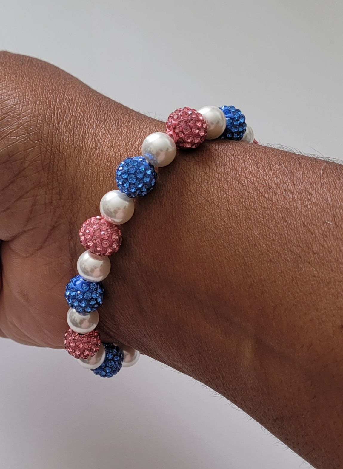 Pink and Blue Beaded Bling Bracelets | CSG Creations