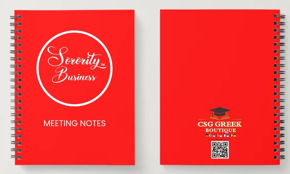 Sorority Business™ Meeting Notes Notebook