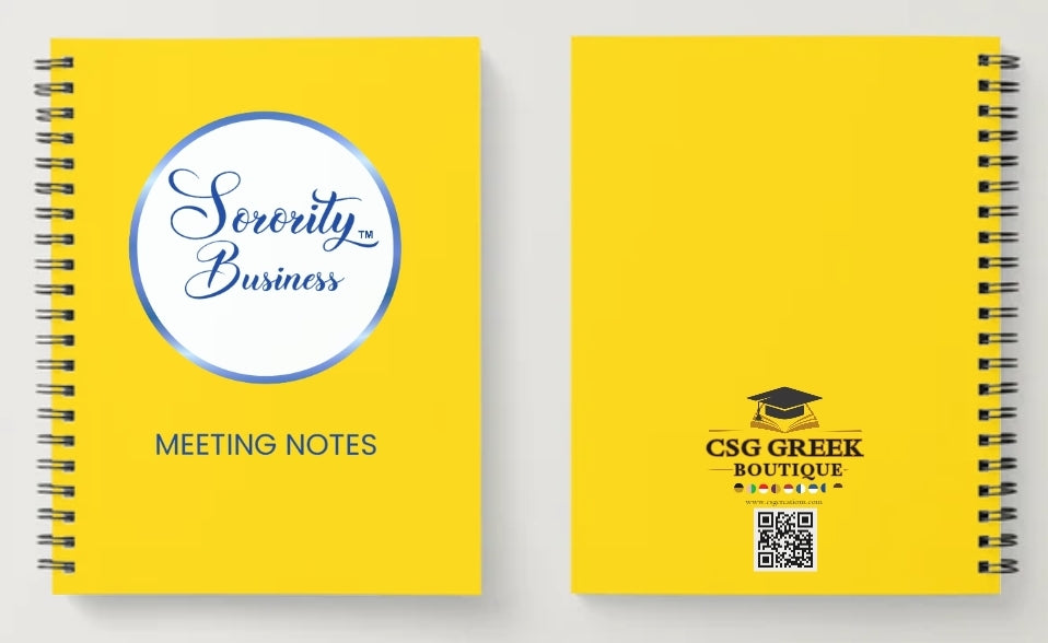 Sorority Business™ Meeting Notes Notebook