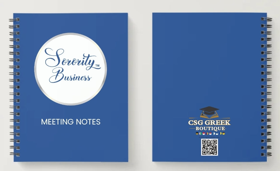 Sorority Business™ Meeting Notes Notebook