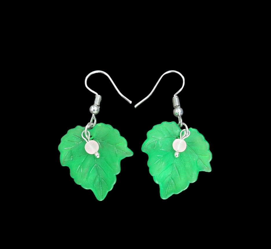 Frosted Ivy Earrings | CSG Creations