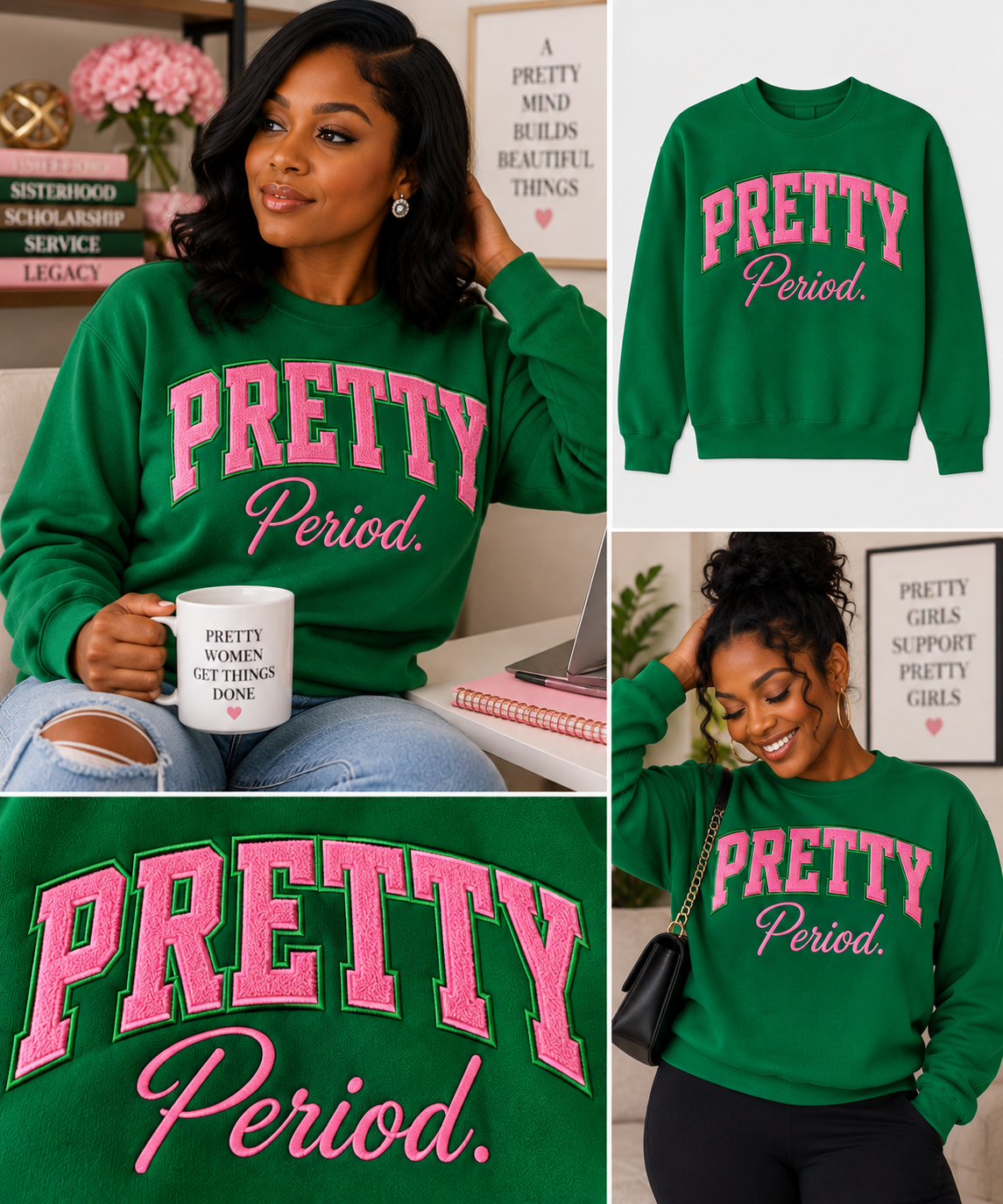 PRETTY . Crewneck Sweatshirt | CSG Greek Boutique