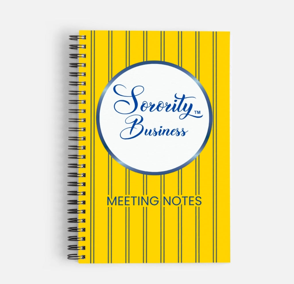 Sorority Business™ Meeting Notes Notebook | CSG Greek Creations