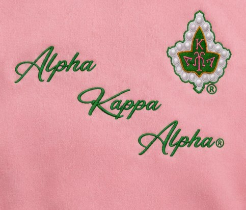 Alpha Kappa Alpha® Embroidered Script Crewneck Sweatshirt | CSG Greek Boutique