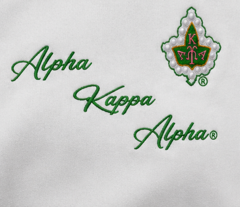 Alpha Kappa Alpha® Embroidered Script Crewneck Sweatshirt | CSG Greek Boutique