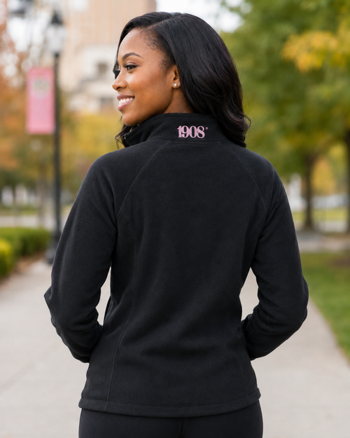 AKA® MCMVIII Crest Lightweight Fleece Jacket | CSG Greek Boutique