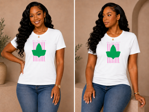 Alpha Kappa Alpha® Ivy Stripe Graphic Tee | CSG Greek Creations