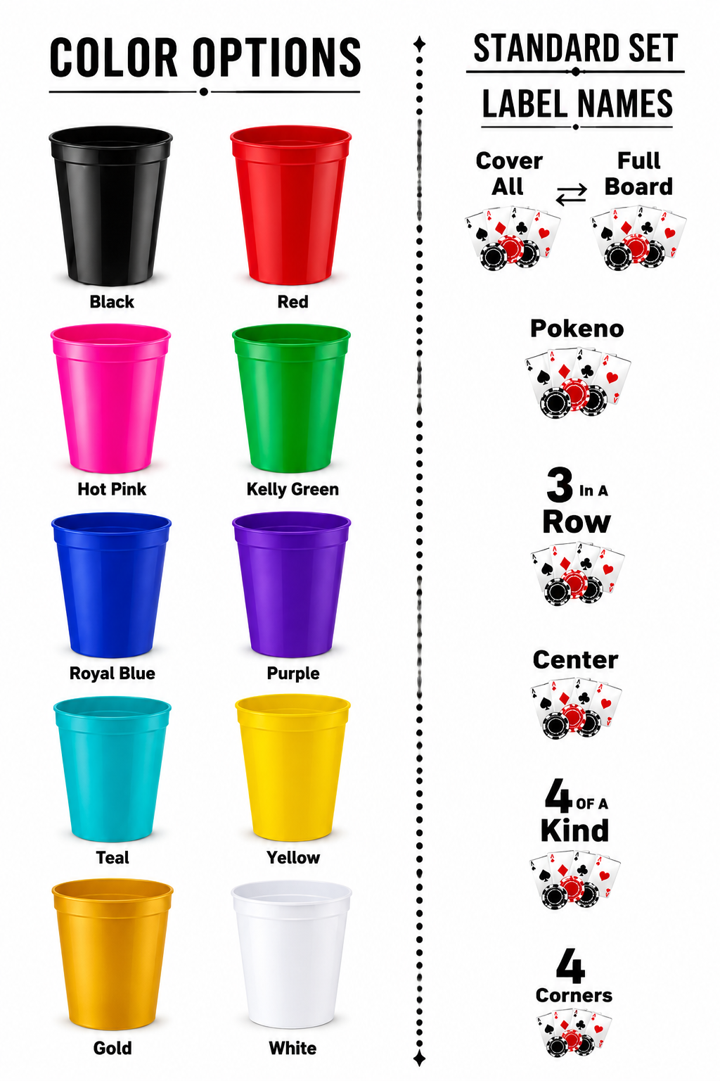 Pokeno Game Cups | CSG Creations