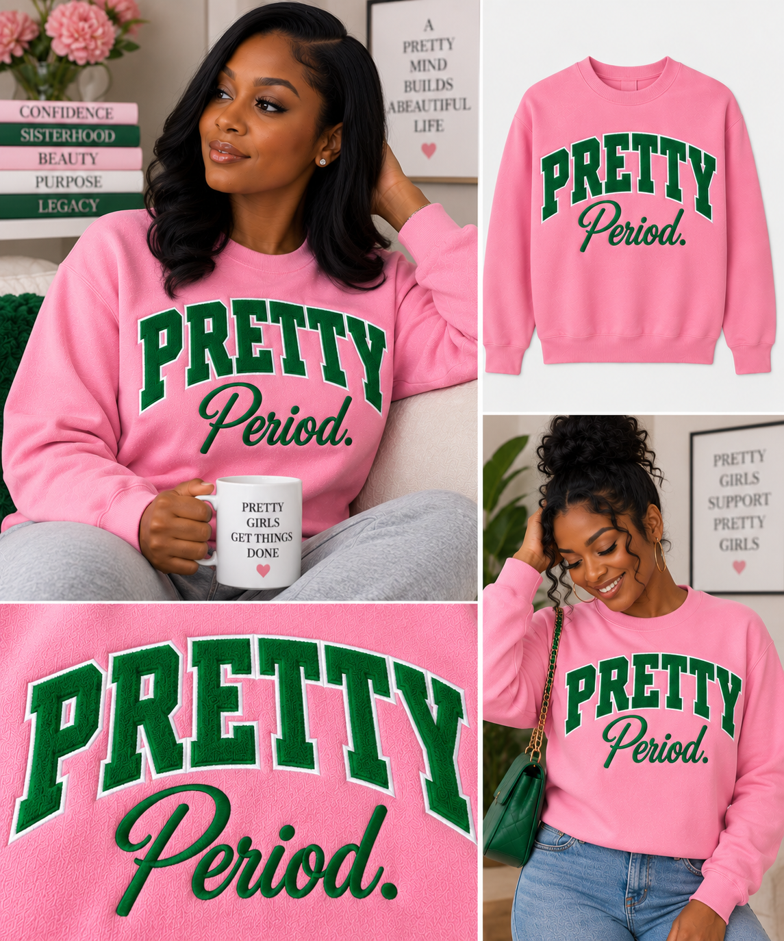 PRETTY . Crewneck Sweatshirt | CSG Greek Boutique