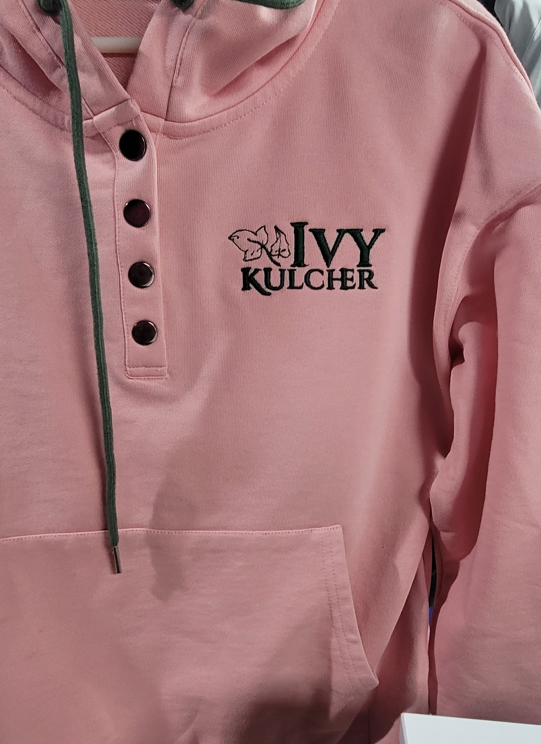 IvyKulcher Embroidered Henley Hoodie