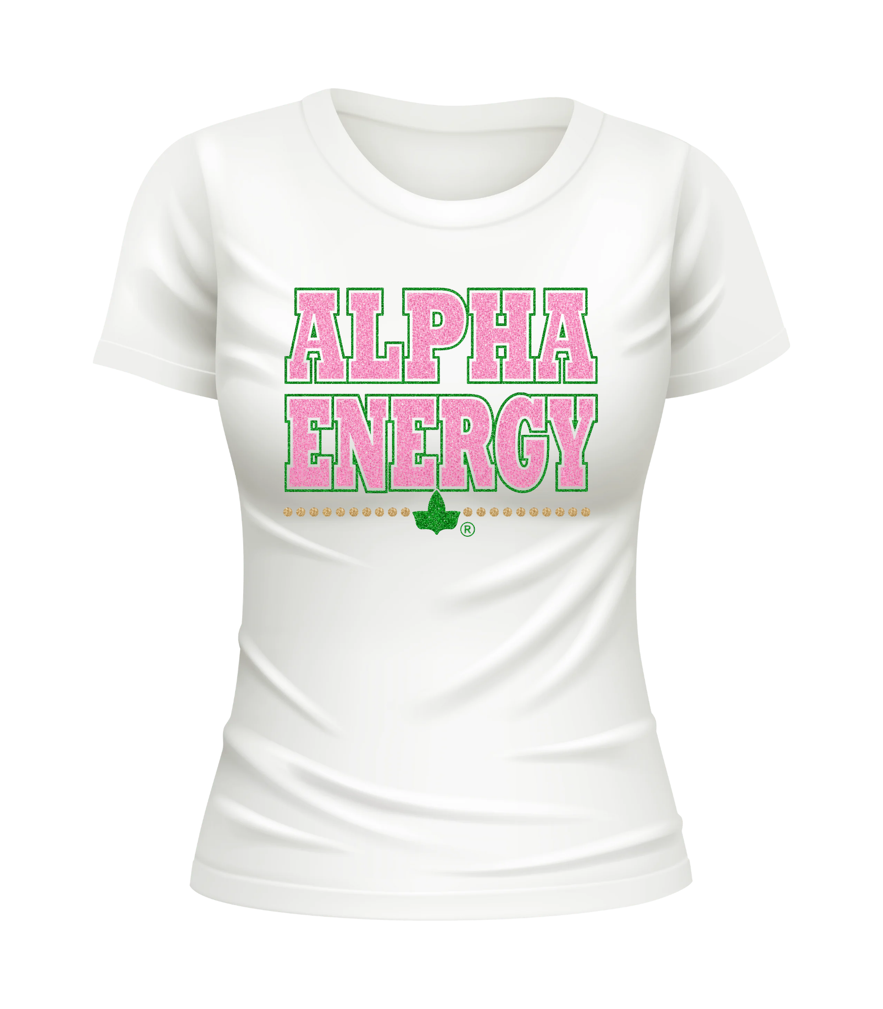 Alpha Energy Glitter Tee | CSG Greek Creations