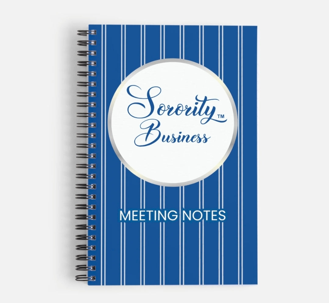 Sorority Business™ Meeting Notes Notebook
