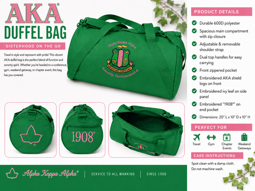 AKA® Embroidered Duffel Bag