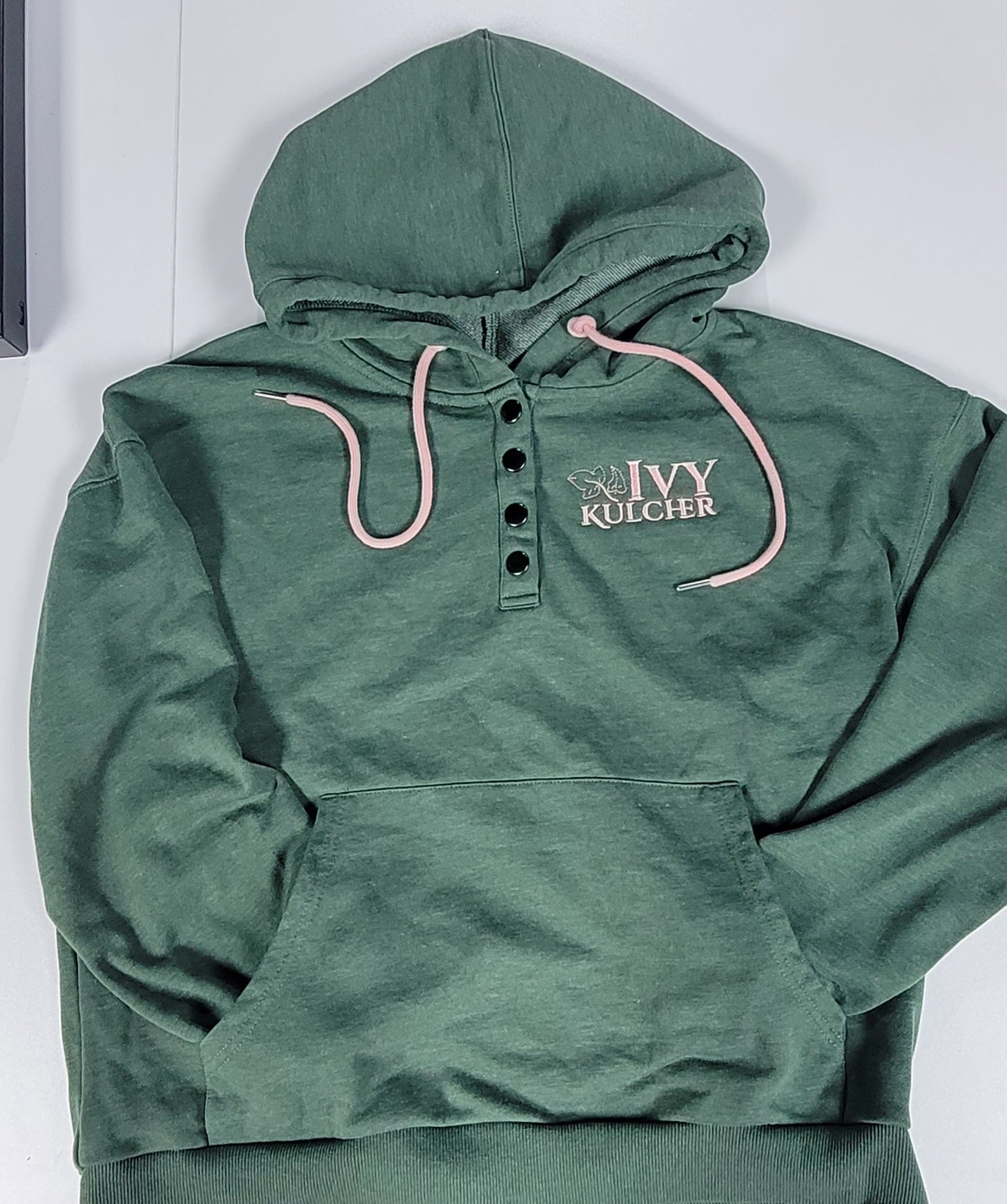 Ivy Kulcher Embroidered Henley Hoodie