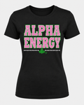 Alpha Energy Glitter Tee | CSG Greek Creations